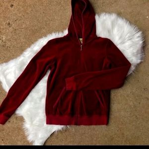 Burgundy red juicy couture jacket hoodie
